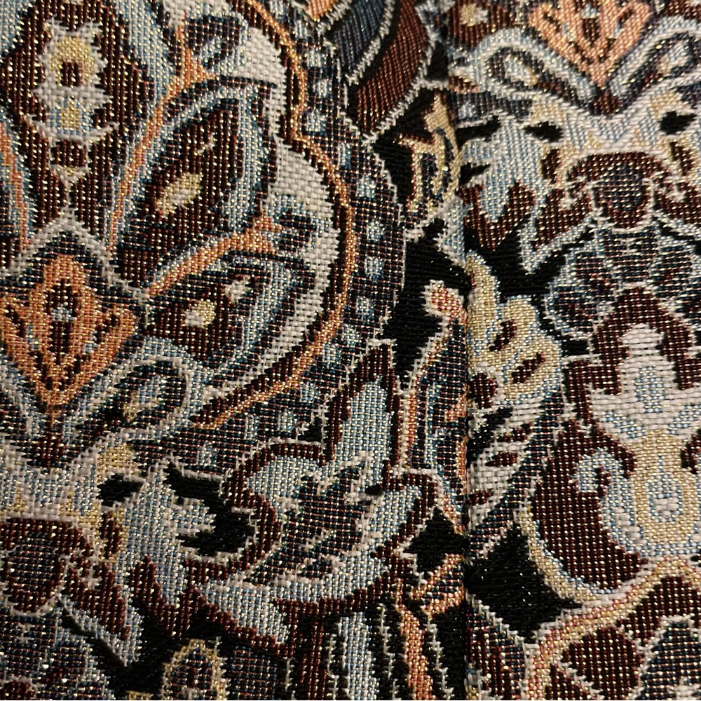 Soft Surroundings Black, Brown and Cream Patterned Brocade Jacket - Picture 4 of 4